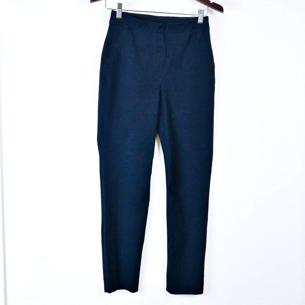 Spanx Size XS Tall Polished Slim Fit Ankle Pants Dark Navy Blue